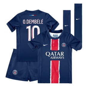 Paris Saint-Germain Ousmane Dembele #10 Domaci Dres za Dječji 2024-25 Kratak Rukavima (+ kratke hlače)